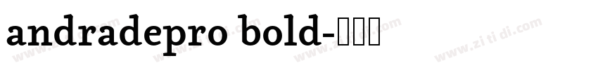 andradepro bold字体转换